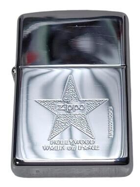 Vintage Zippo Lighter Hollywood Walk Of Fame Polished Chrome 2002 New Sealed